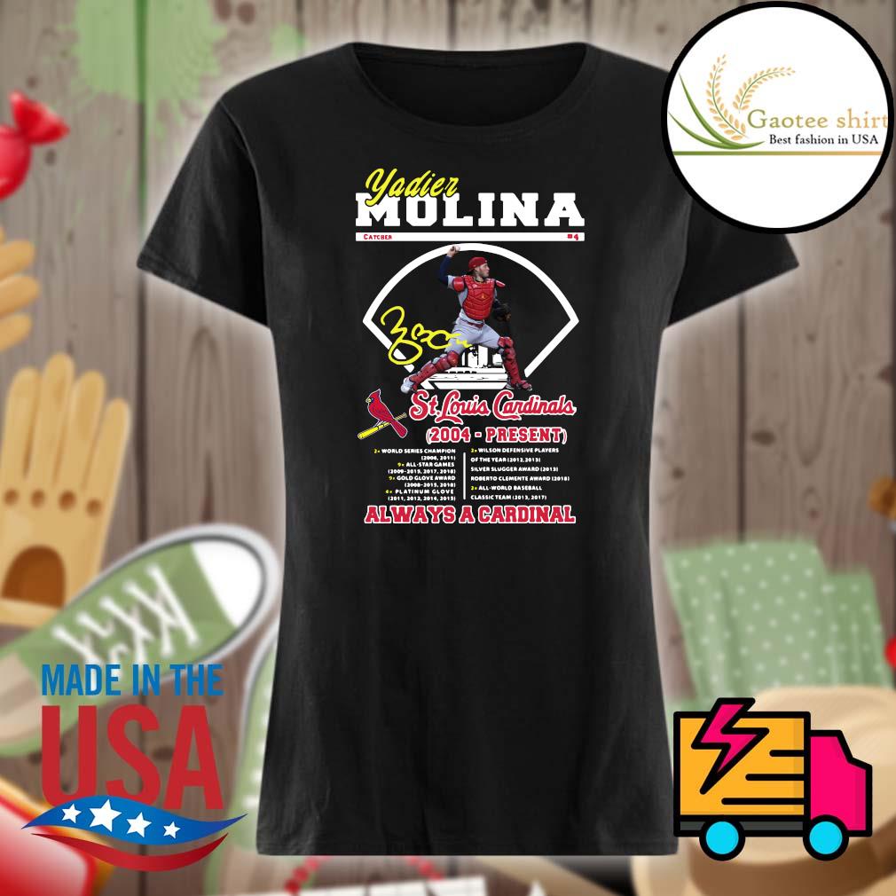 Yadier Molina 4 St. Louis Cardinals baseball catcher signature shirt,  hoodie, sweater, long sleeve and tank top