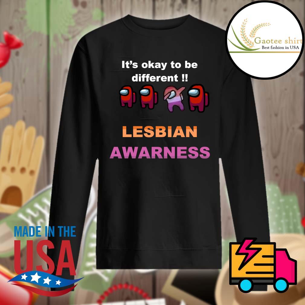 Dabbing Impostor Among Us It's okay to be different Lesbian awareness s Sweater