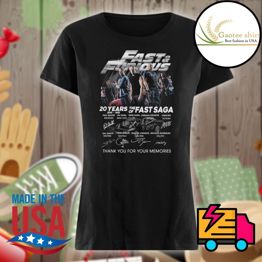 Fast and Furious 20 years 2001 2021 the of Fast Saga signatures thank you for your memories s Ladies