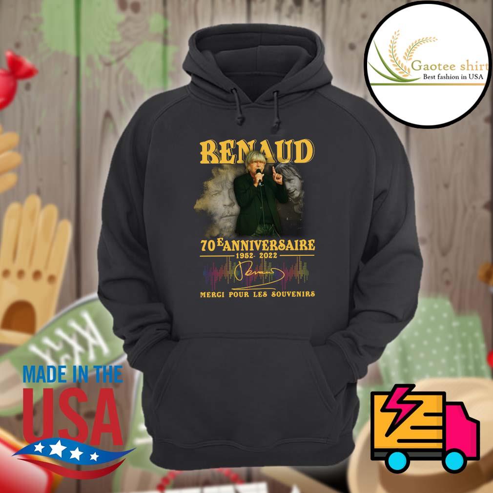 Renaud 70e Anniversaire 1952 22 Signature Merci Pour Les Souvenirs Shirt Hoodie Tank Top Sweater And Long Sleeve T Shirt