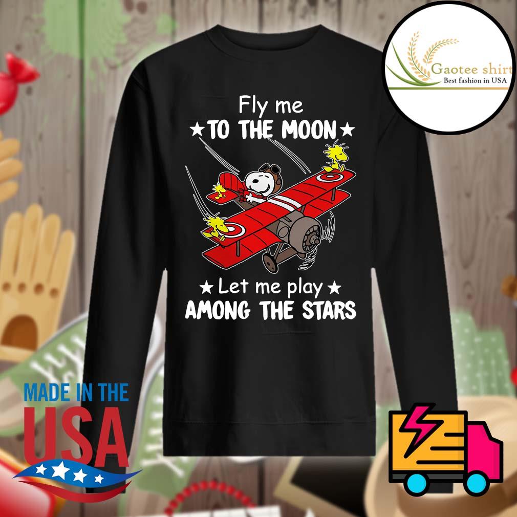 Snoopy and Woodstock fly me to the moon let me play among the stars s Sweater