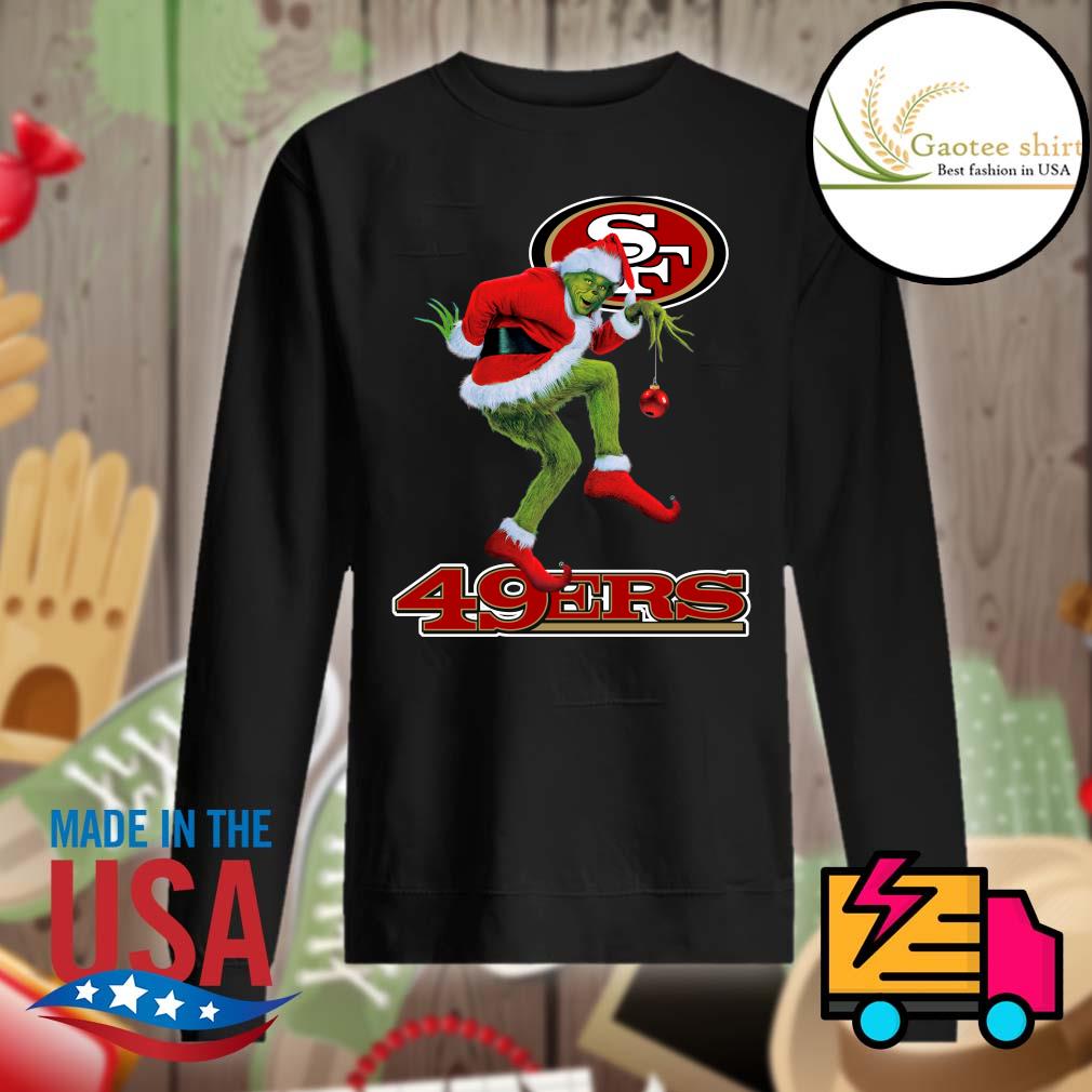 The Grinch Santa San Francisco 49ers Christmas shirt, hoodie, tank