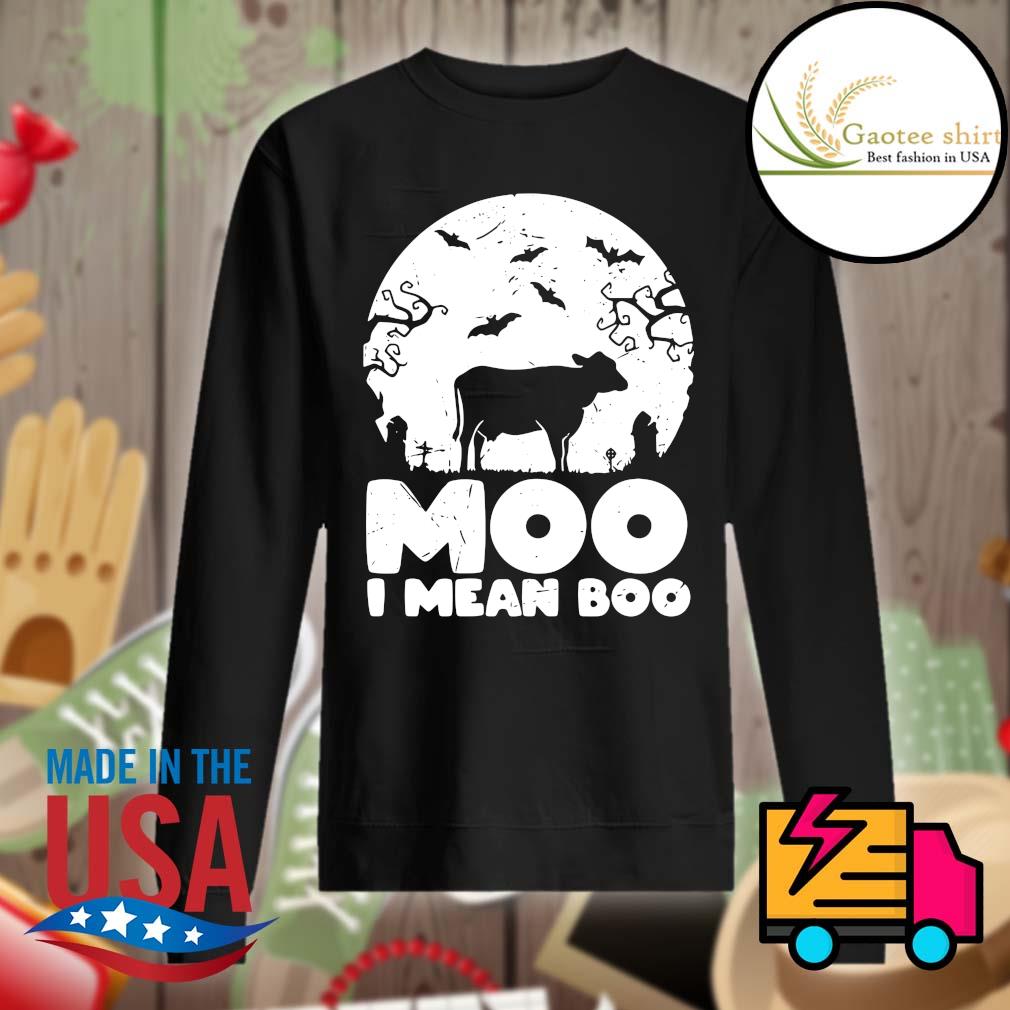 Moo I mean Boo moon Halloween s Sweater