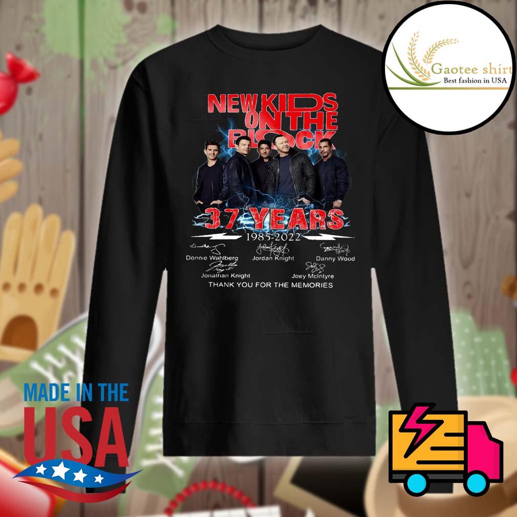New Kids on the Block 37 years 1985 2022 signatures thank you for the memories s Sweater